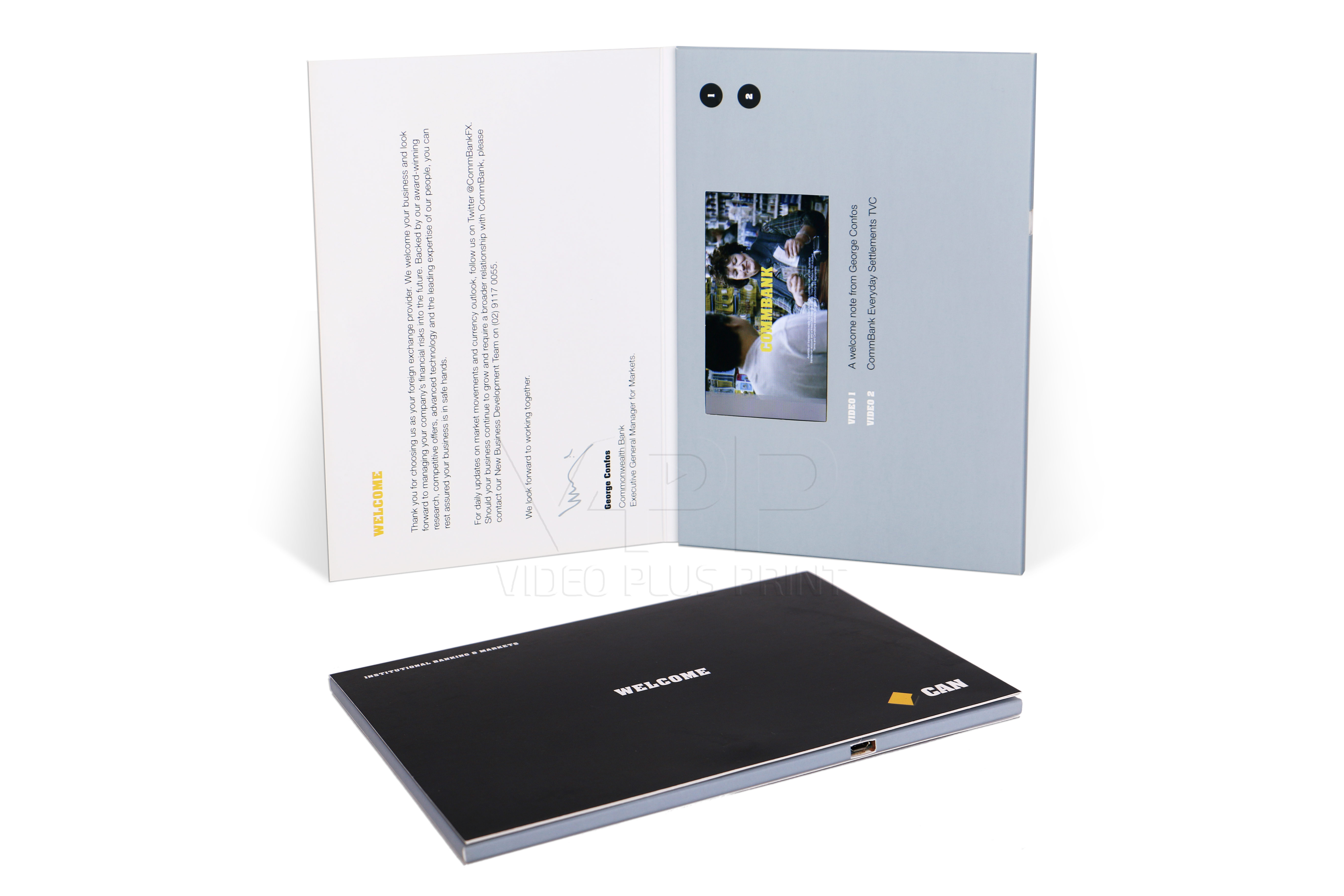 Commonwealth Bank Video Mailer and Video Brochures